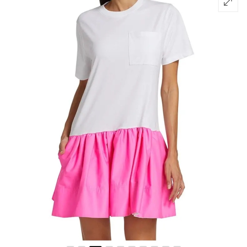 Tanya Taylor Katelyn Flounce Skirt T-shirt Dress NEW WITH TAGS - size L - Picture 3 of 5
